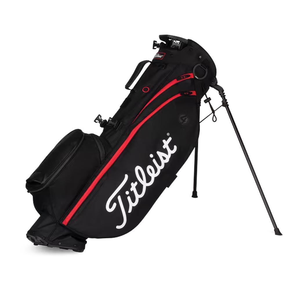 Titleist Golf Players 4 Stand Bag - 2024 Black / Red  