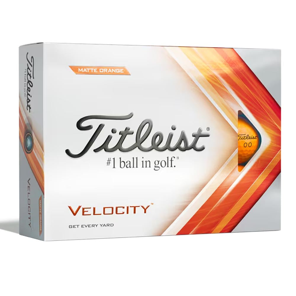 Titleist Velocity Golf Balls 2023 Matte Orange  