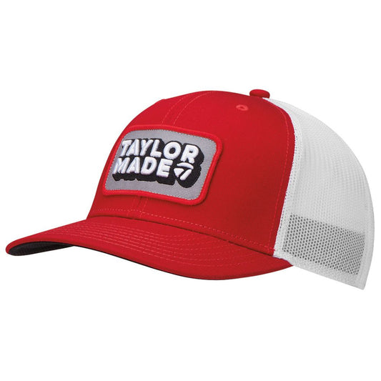 TaylorMade Golf Retro Trucker Cap 2024 - Red Red / White  