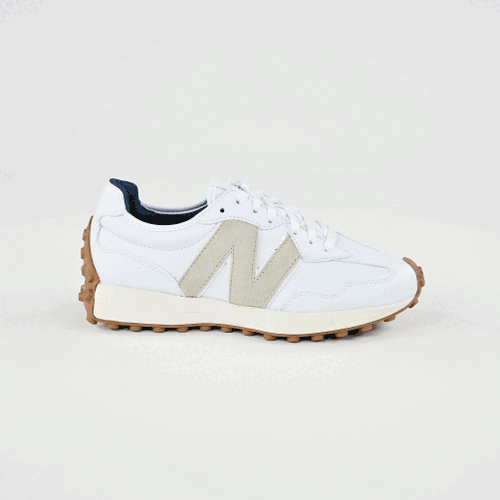 New Balance Ladies 327 Spikeless Golf Shoes 2026 - White / Tan