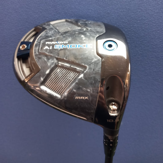Callaway Golf Paradym Ai Smoke MAX Driver Mens Right Hand 10.5 Stiff Flex Ex Demo