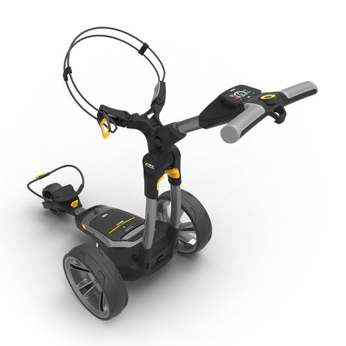 Powakaddy CT6 EBS Gun Metal Lithium Electric 2023 Golf Trolley + Free Bag   