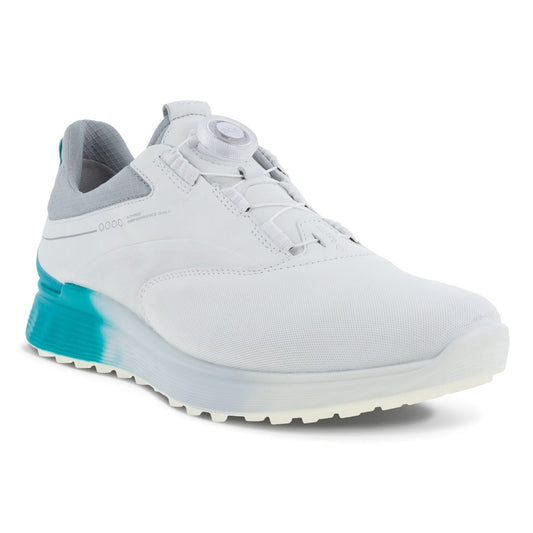 Ecco Biom S Three BOA Goretex Golf Shoes 102954 White/Caribbean/Concrete 60628 EU42 UK8/8.5 