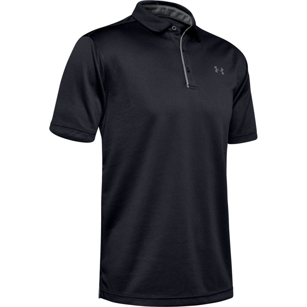 Under Armour Tech Golf Polo Shirt 1290140 Black 001 M 
