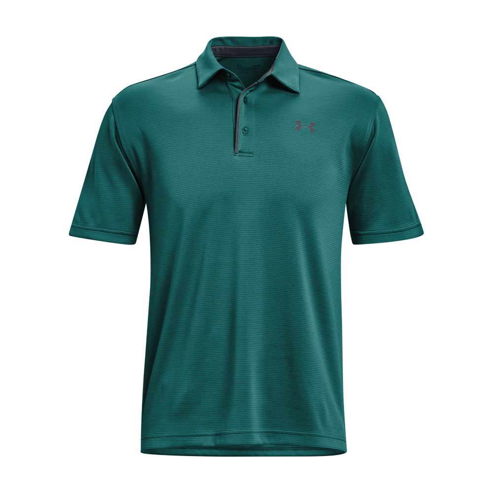 Under Armour Tech Golf Polo Shirt 1290140 Cerulean Green 452 M 
