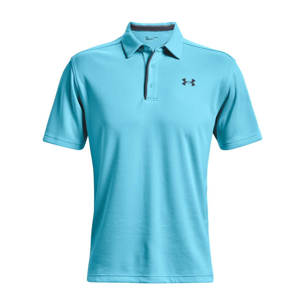 Under Armour Tech Golf Polo Shirt 1290140 Fresco Blue Pitch Grey 481 M 