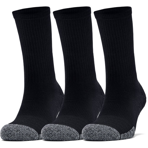 Under Armour Heatgear Crew Golf Socks 3 Pack 1346751 Black 001 M 