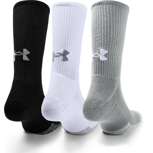 Under Armour Heatgear Crew Golf Socks 3 Pack 1346751 Black 001 M