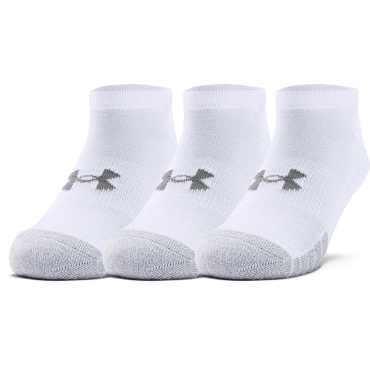 Under Armour Heatgear No Show Mens Golf Socks 3 Pack 1346755 Black 001 3-7.5