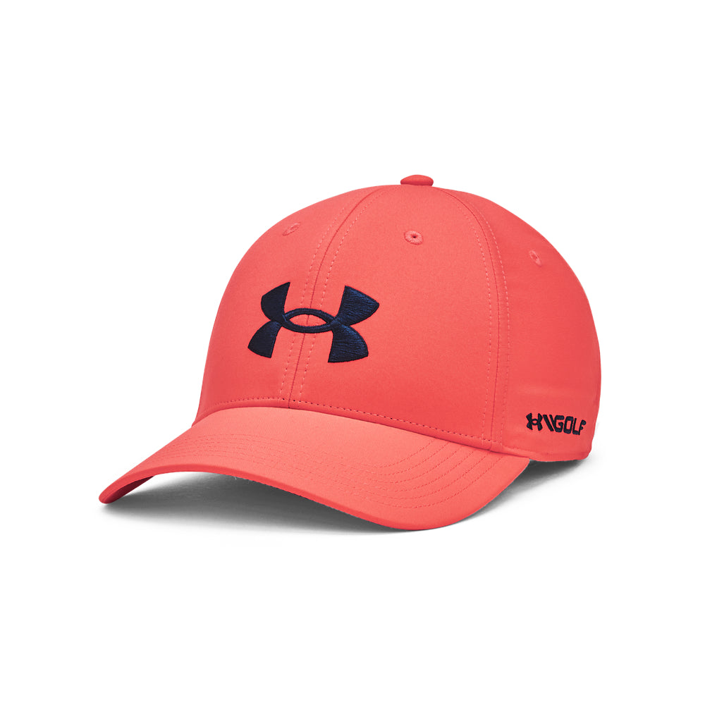 Under Armour Golf 96 Adjustable Golf Cap 1361547 Rush Red / Academy 820