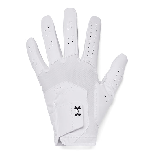 Under Armour Iso-Chill Leather Palm Golf Glove 1370277 White 100 S Left Hand (Right Handed Golfer)