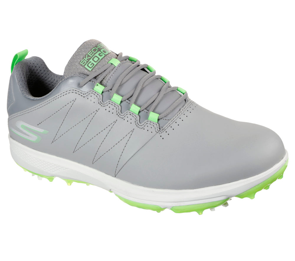 Skechers Pro 4 Legacy Spiked Golf Shoes Grey / Lime 7 