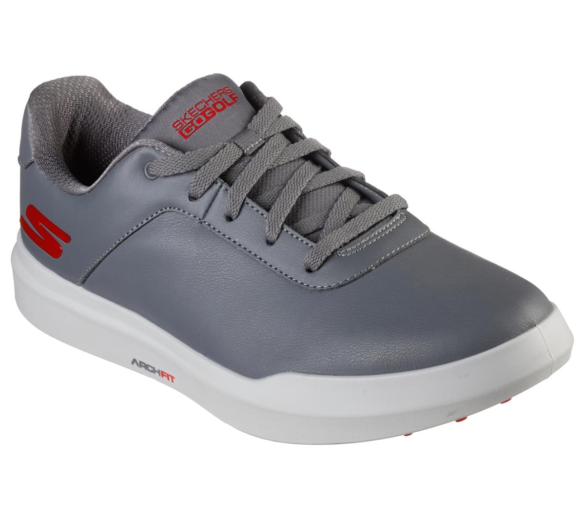 Skechers Go Golf Drive 5 Spikeless Golf Shoe 214037 Grey / Red 7 