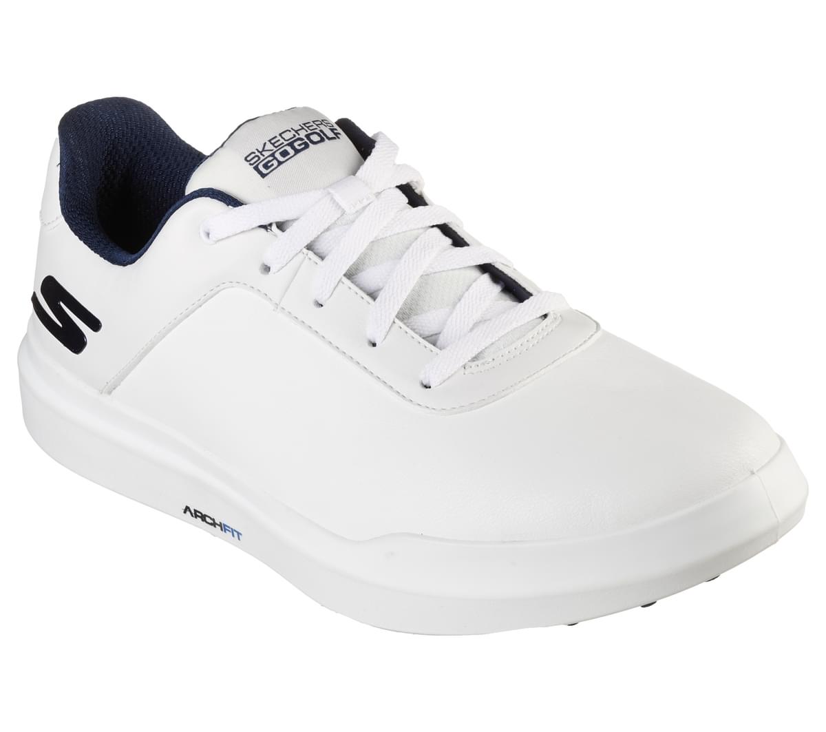 Skechers Go Golf Drive 5 Spikeless Golf Shoe 214037 White / Navy 7 
