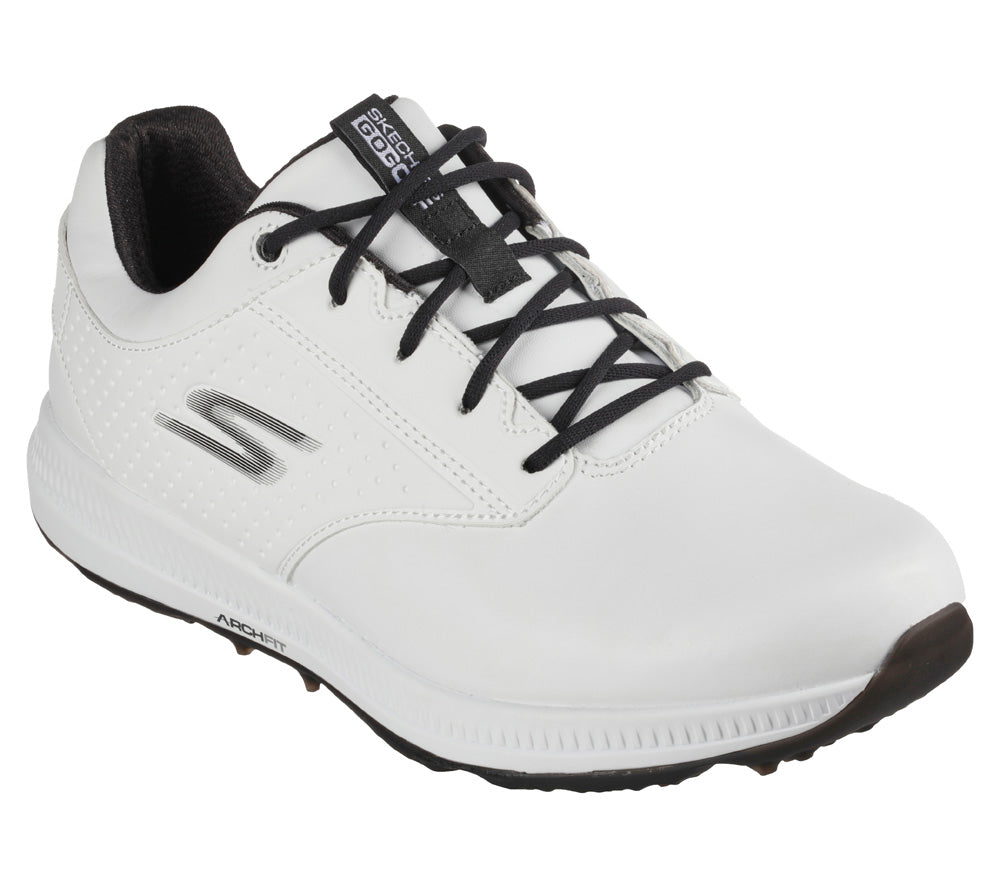 Skechers Go Golf Elite 5 Legend Spikeless Golf Shoes 214043 + Free Gift White / Black 7 