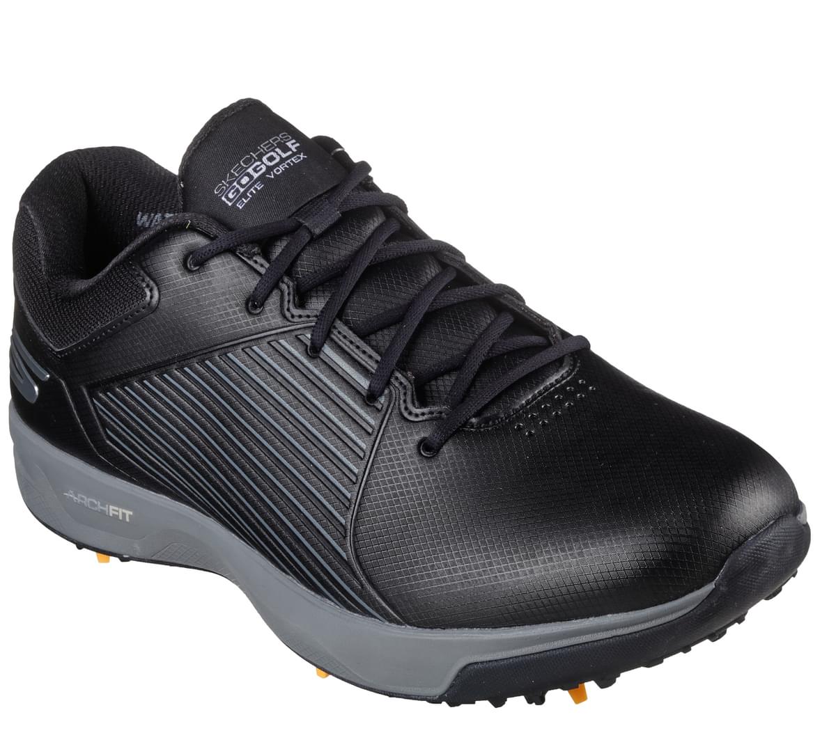 Skechers Go Golf Elite Vortex Spiked Golf Shoes 214064 + Free Gift Black / Grey 7 