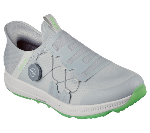 Skechers Go Golf Elite 5 Slip In Golf Shoe 214066 + Free Gift Grey/Lime 8 