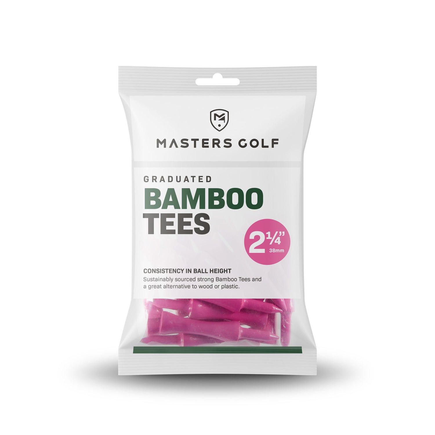 Masters Golf Bamboo Graduated Castle Tees Pink 2 1/4"  