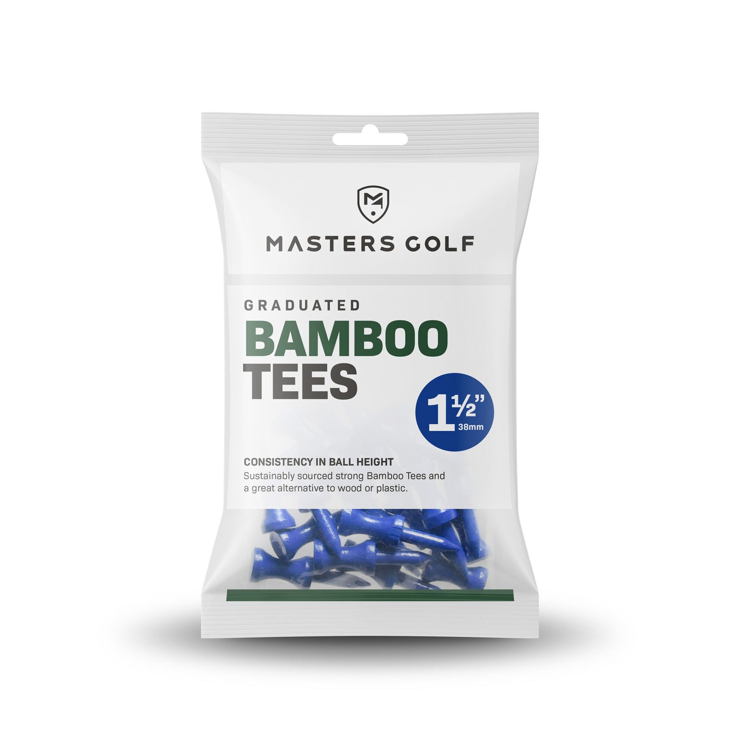 Masters Golf Bamboo Graduated Castle Tees Blue 1 1/2"  