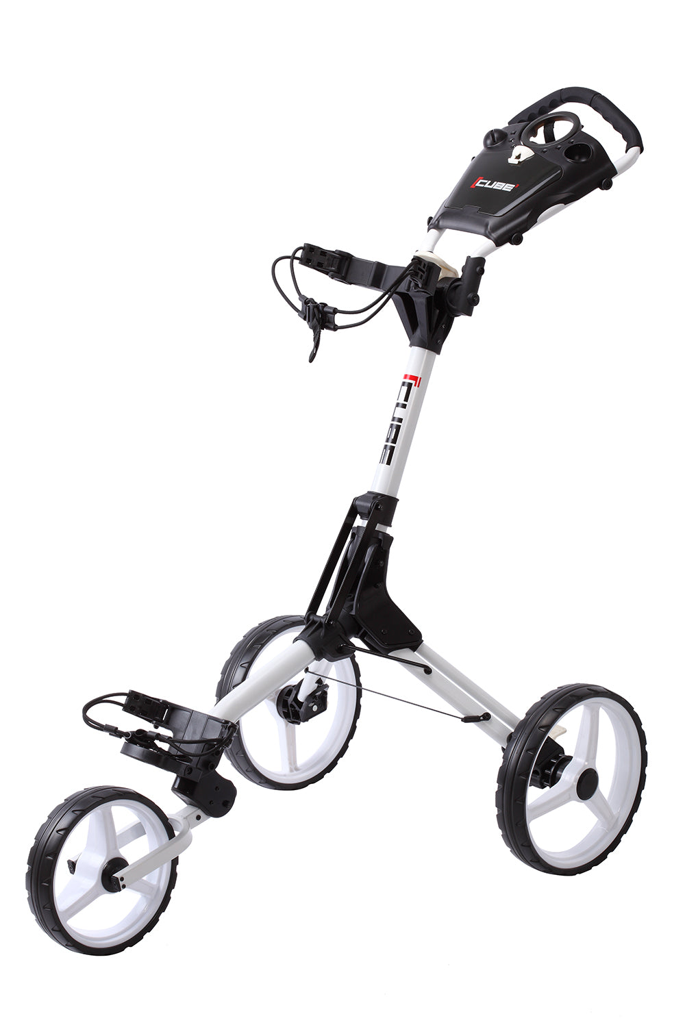 Cube 3.0 3 Wheeled Golf Trolley + Free Gifts White/White  