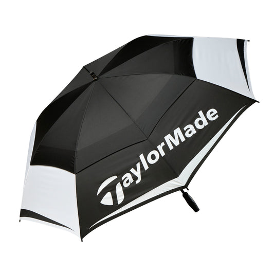 TaylorMade 64" Double Canopy Golf Umbrella Black/White  