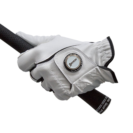 Srixon All Weather Golf Glove With Ball Marker White M Left Hand (Right Handed Golfer)