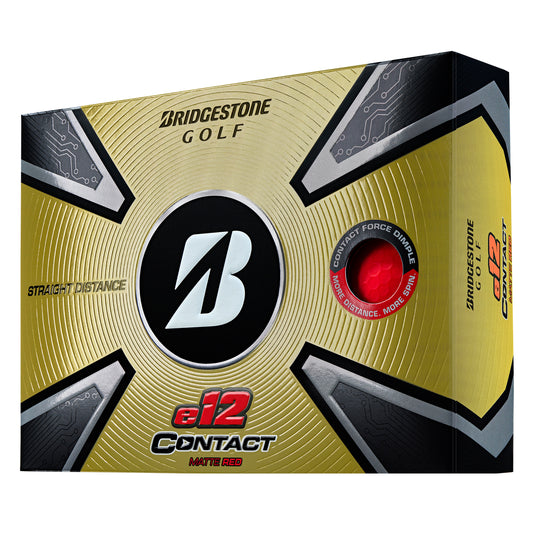Bridgestone 2023 E12 Contact Matte Red Golf Balls   