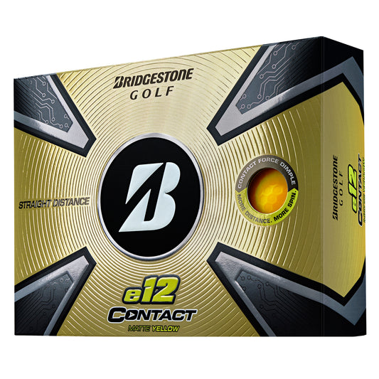 Bridgestone E12 Contact Matte Yellow Golf Balls   