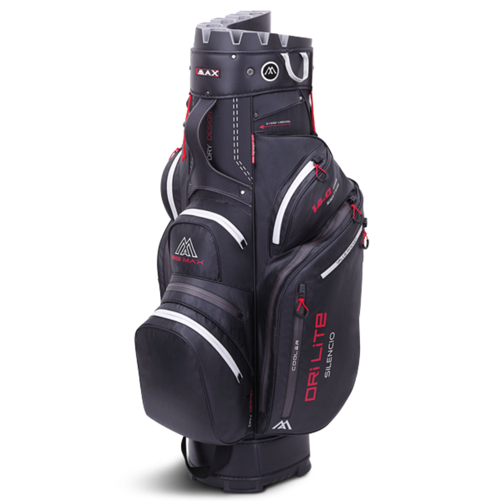 Big Max Golf Dri Lite Silencio 2 14 Way Water Resistant Cart Bag Black  