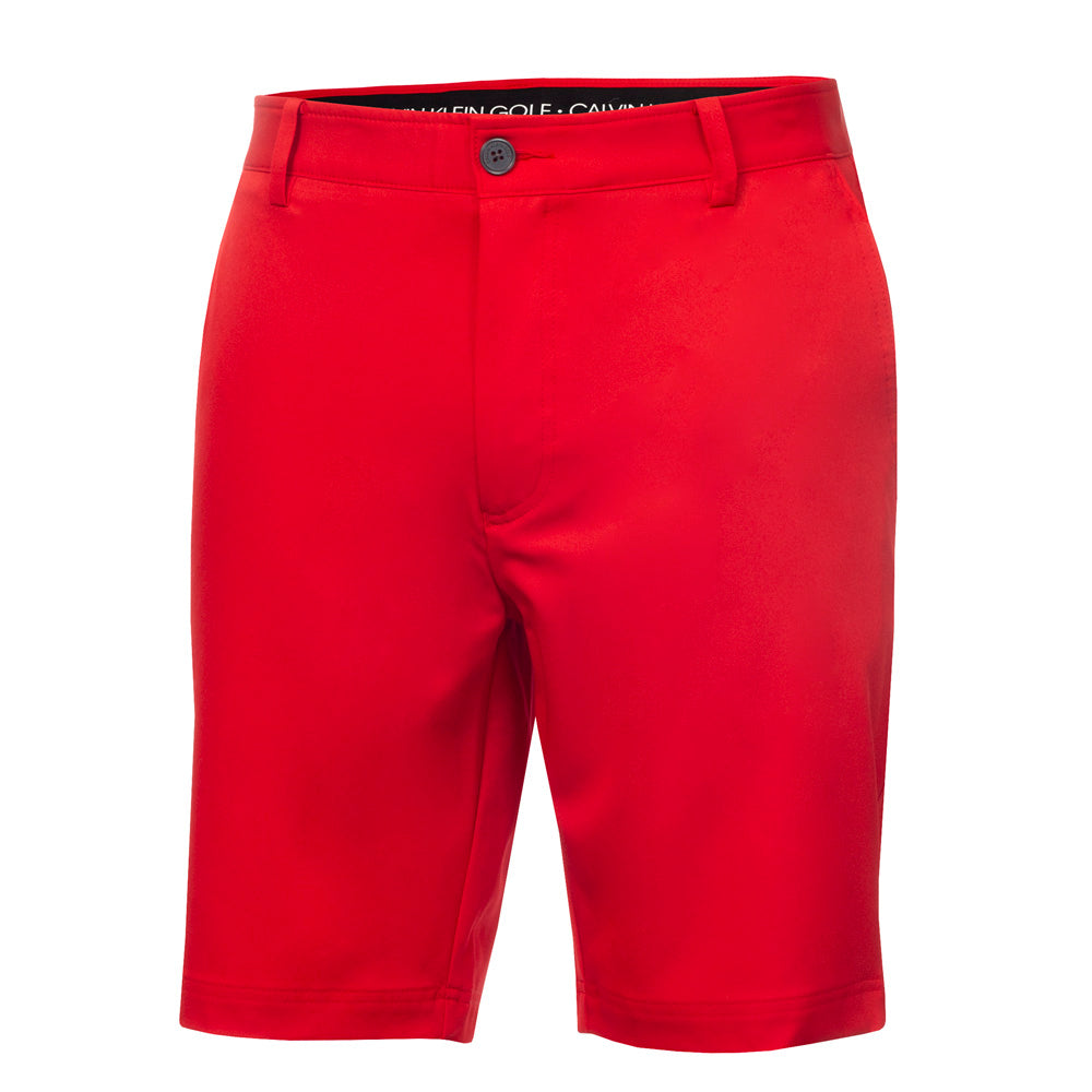 Calvin Klein Bullet Regular Fit Stretch Golf Shorts C9585 Red W30 