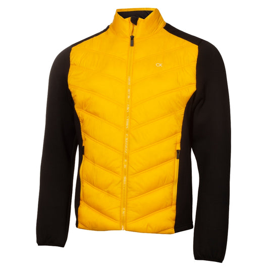 Calvin Klein Frontera Hybrid Yellow Golf Jacket C9832 Mustard Yellow M 