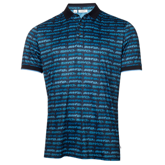 Calvin Klein Signature Golf Polo Shirt CKMA22701 Navy/ Boy Blue M 