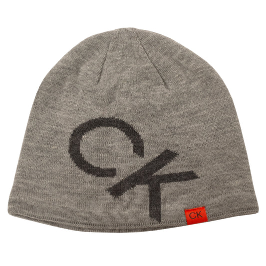 Calvin Klein Golf Large Monogram Beanie CKMA23830 Silver Marl Onesize 