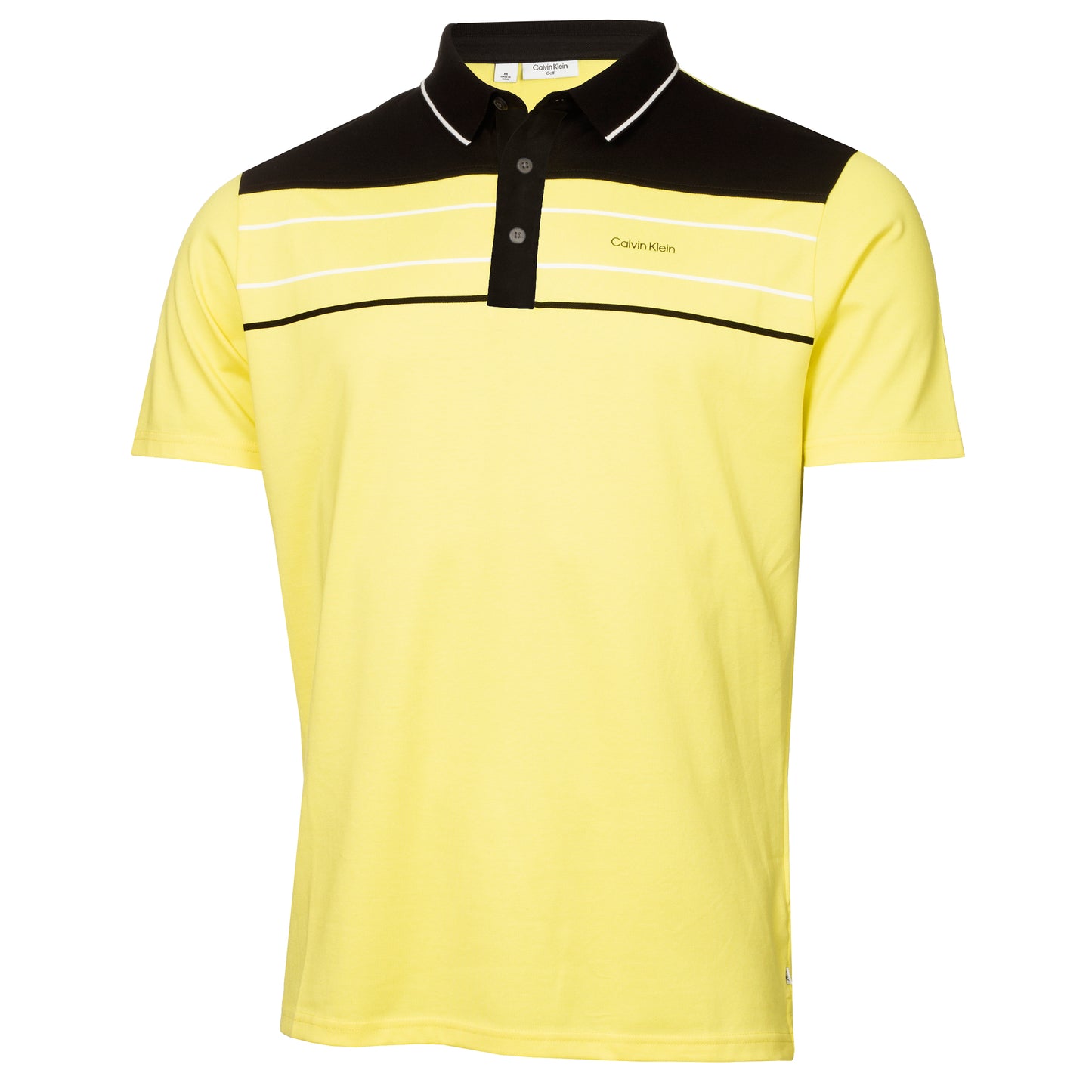 Calvin Klein Blackwater Golf Polo Shirt CKMS23746 Acid Yellow M 