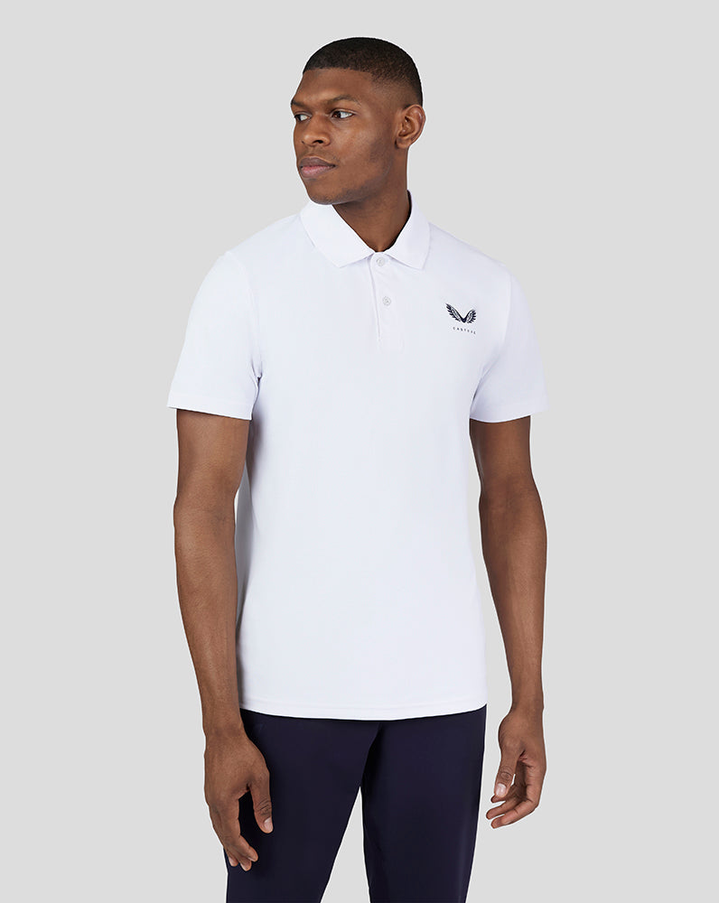 Castore Golf Mainline Essential Polo Shirt CMA30063 White 020 S 