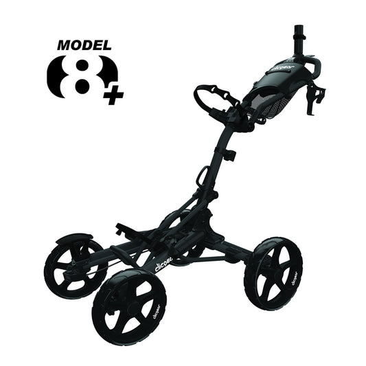 Clicgear 8.0+ 4 Wheeled Push Golf Trolley Black