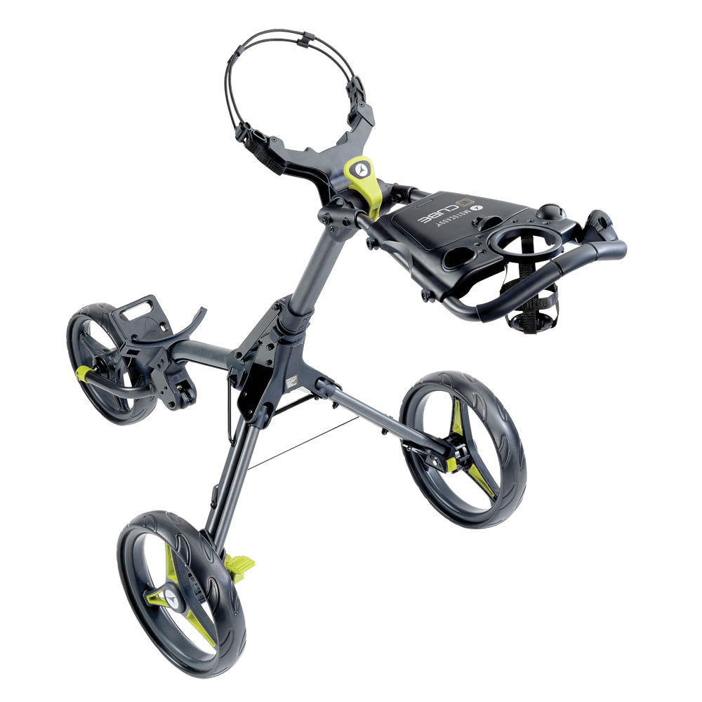 Motocaddy Cube Compact Push Golf Trolley Graphite/Lime  
