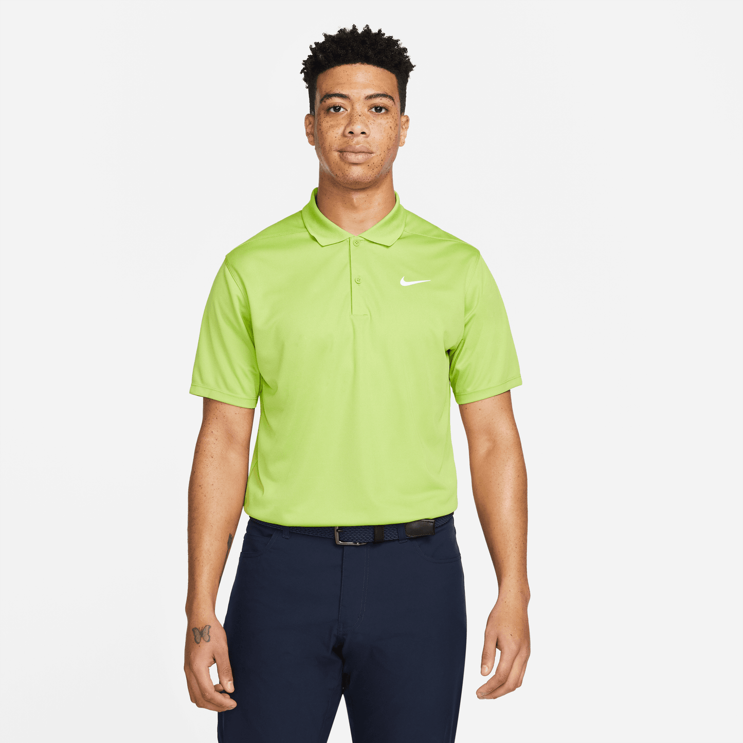 Nike Golf Dri-FIT Victory Solid Polo Shirt DH0822 Vivid Green / White 332 M 
