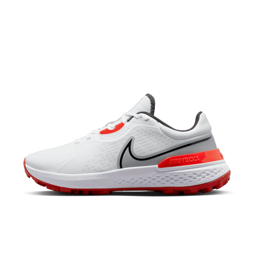 Nike Golf Infinity Pro 2 Spikeless Golf Shoes DJ5593 White/Black/Grey Wolf/Picante Red 106 8 