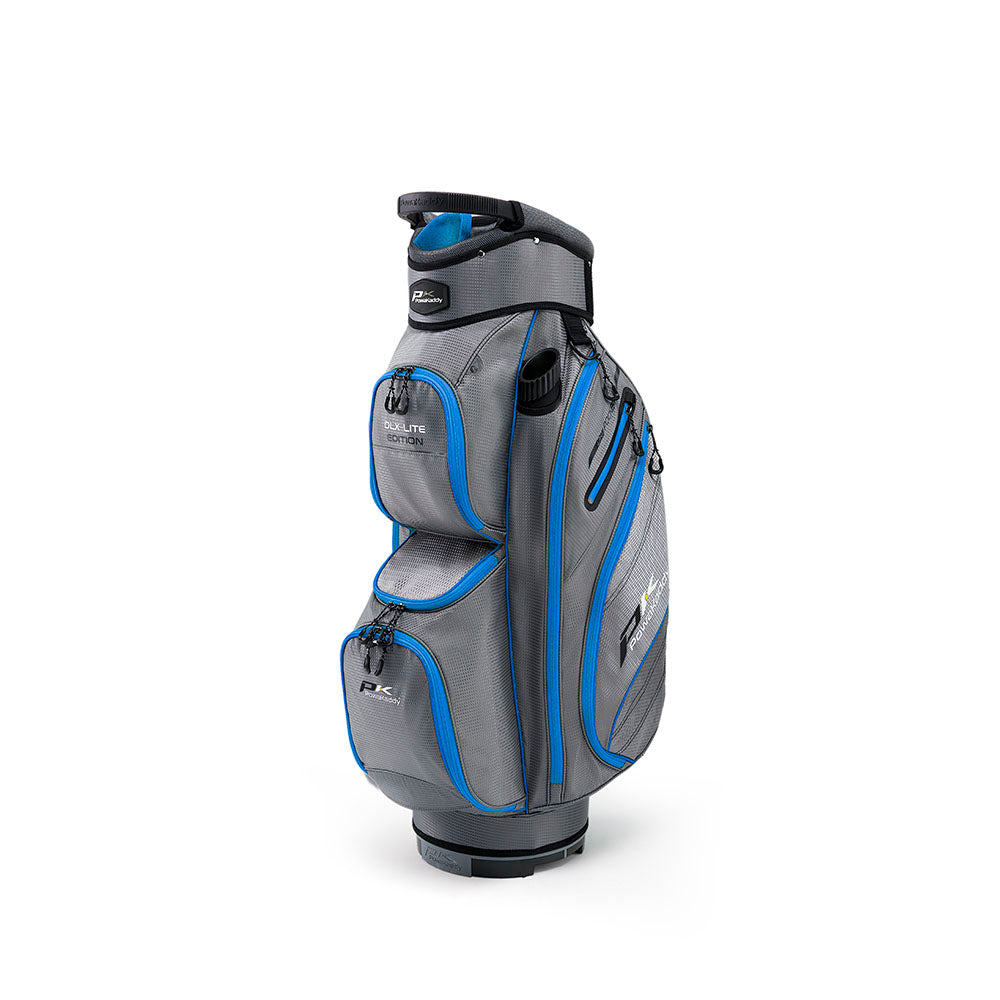 Powakaddy DLX Lite Edition Golf Cart Bag Gun Metal / Blue  