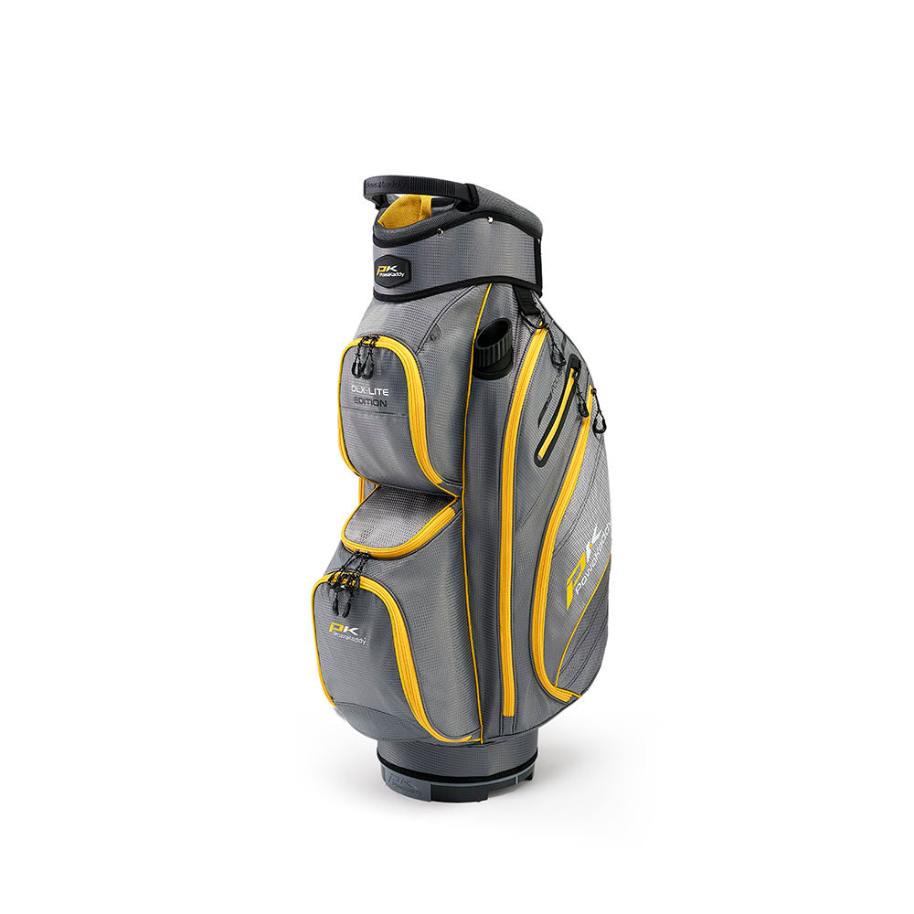 Powakaddy DLX Lite Edition Golf Cart Bag Gun Metal / Yellow  
