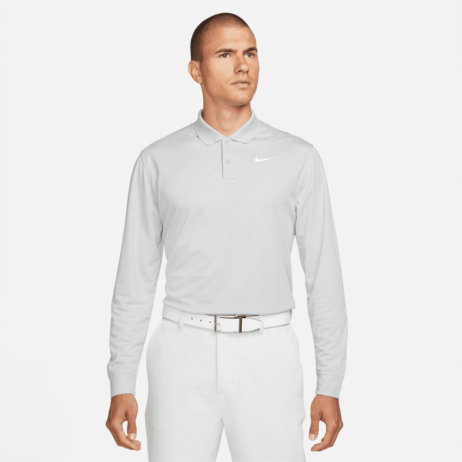 Nike Golf Dri-Fit Victory Long Sleeve Polo Shirt DN2344 Light Smoke Grey 077 M 