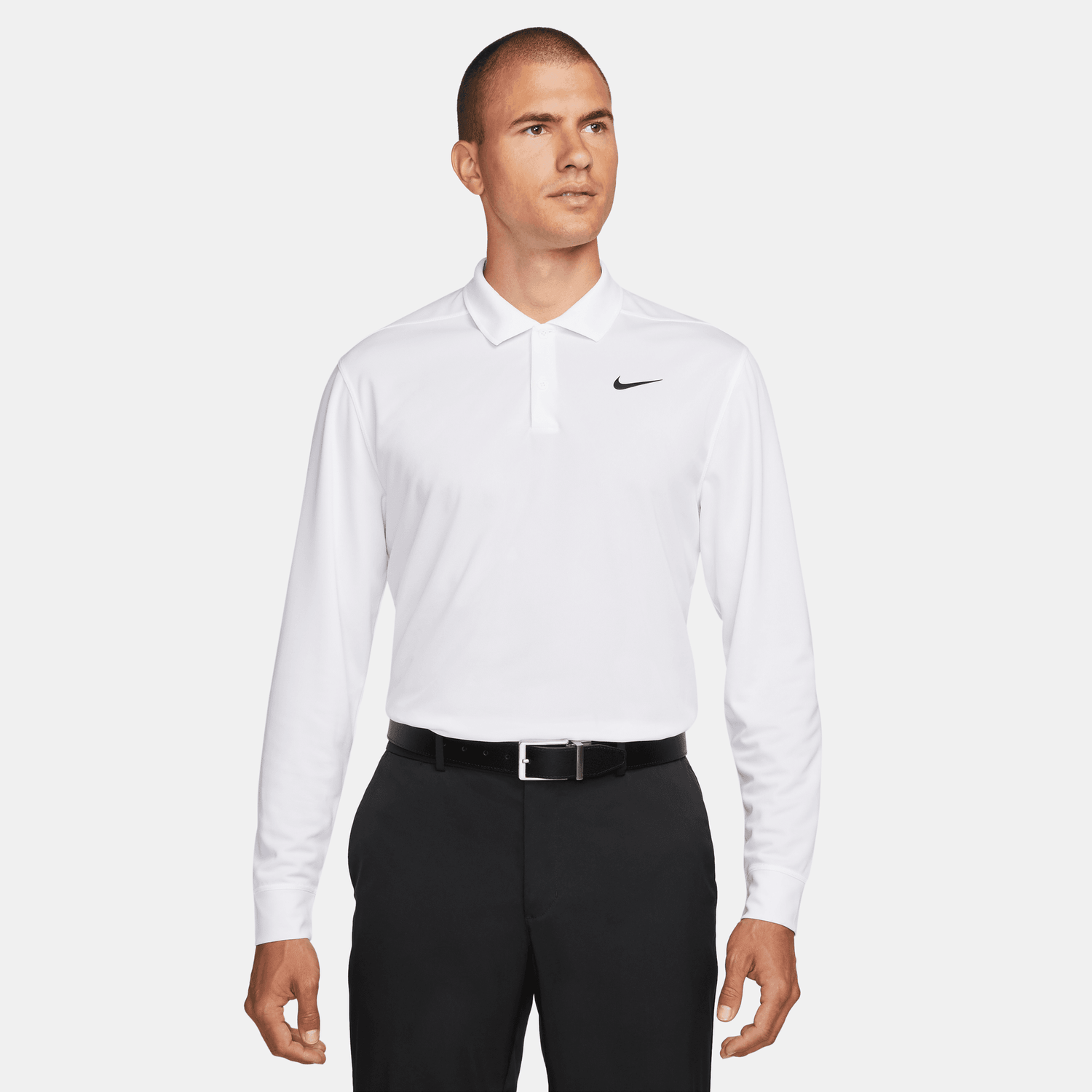 Nike Golf Dri-Fit Victory Long Sleeve Polo Shirt DN2344 White 100 M 