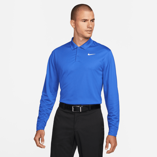 Nike Dri-Fit Victory Long Sleeve Golf Polo Shirt DN2344 College Navy 419 M