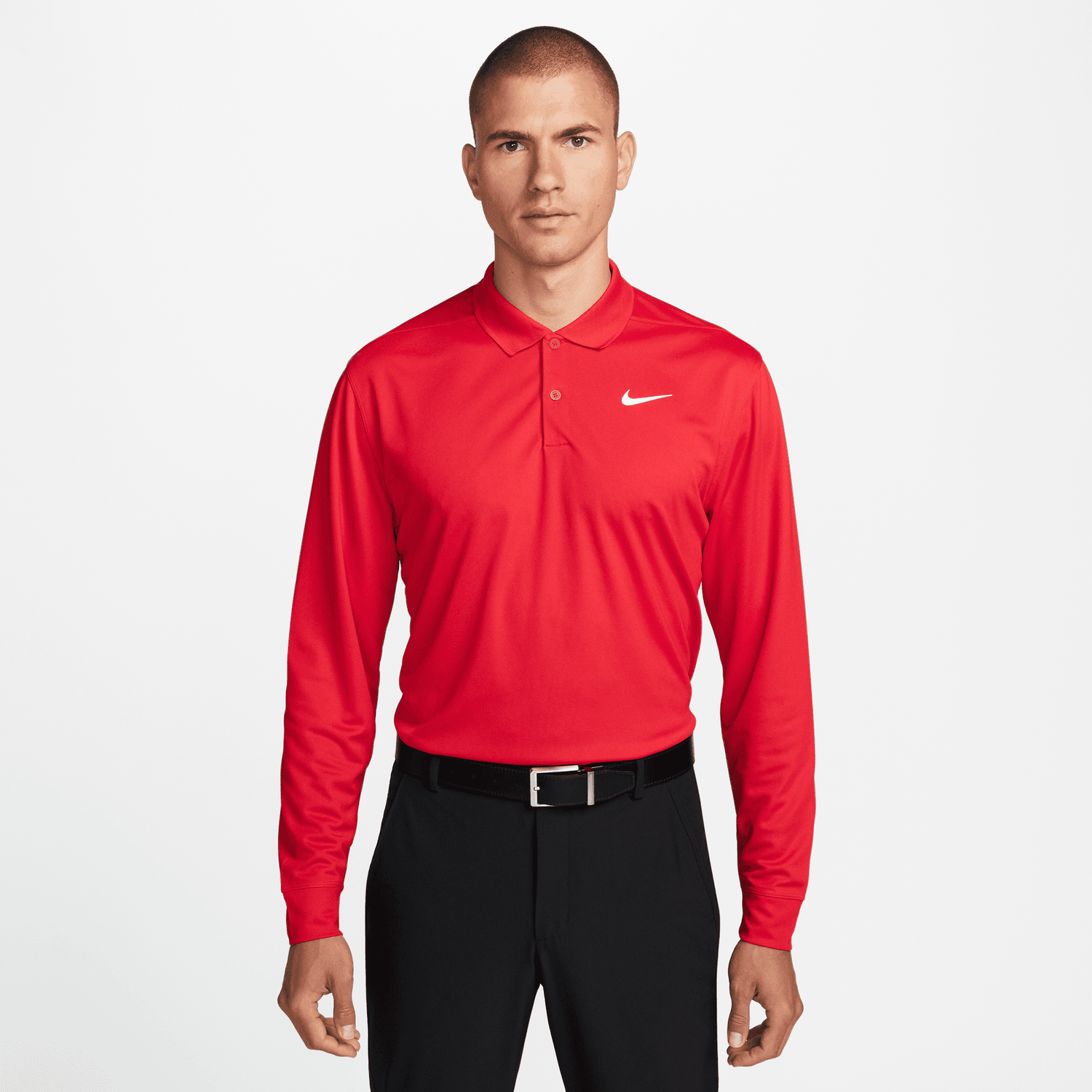 Nike Golf Dri-Fit Victory Long Sleeve Polo Shirt DN2344 University Red 657 M 