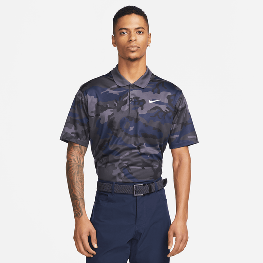 Nike Golf Dri-Fit Victory+ CRSE Camo Polo Shirt DV7904 Ashen Slate / Blue / White 493 M 