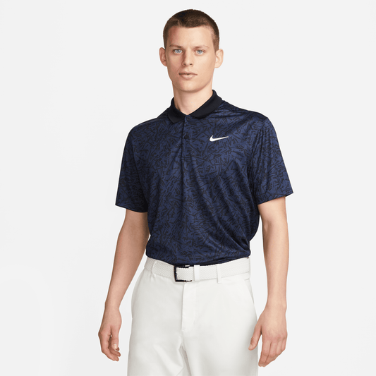 Nike Golf Dri-Fit Victory+ Men's Allover Print Golf Polo DV8497 Midnight Navy / Black / White 410 M 