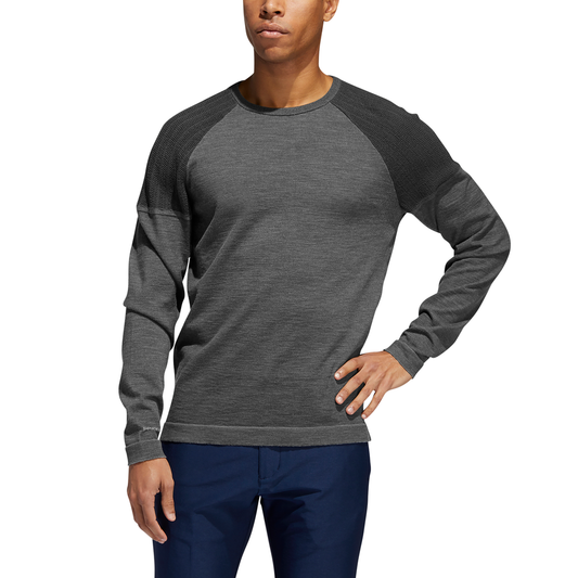adidas Primeknit Crew Golf Sweater EJ9924 Legend Earth Melange S 