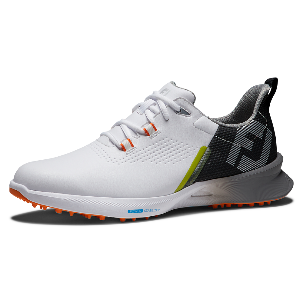 Footjoy Fuel Mens Spikeless Golf Shoes White / Black / Orange 7 
