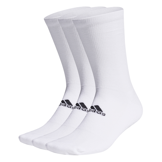 adidas Golf Mens Crew White Golf Socks 3 Pack GJ7435 White UK 8.5-11 